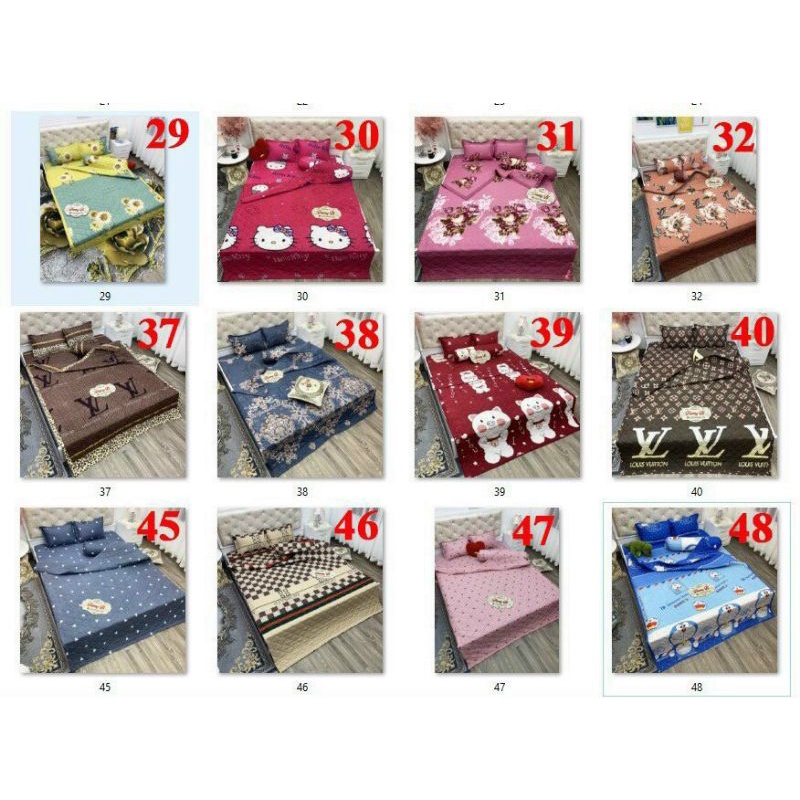 Trọn bộ 5 món chăn ga gối poly hè mới nhất | BigBuy360 - bigbuy360.vn