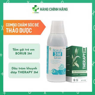 Combo tắm gội thảo dược borub 3m và dầu tràm khuynh diệp therapy 3m