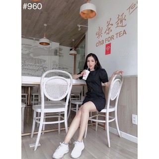 Đầm công sở nút to