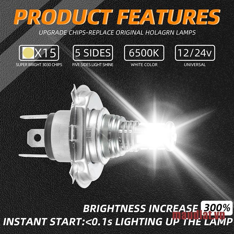 Maudlat 2x H4 LED Headlight Bulbs 28W 6500K Fog Lights Super Bright Conversion K