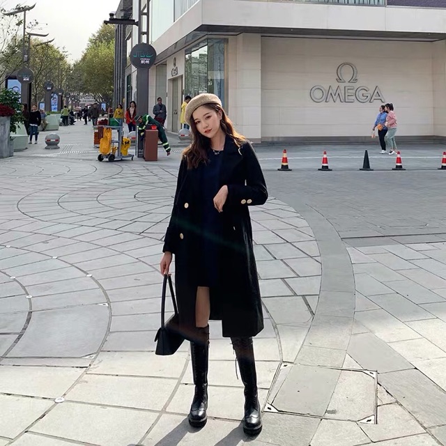 Áo khoác dạ tay khuy