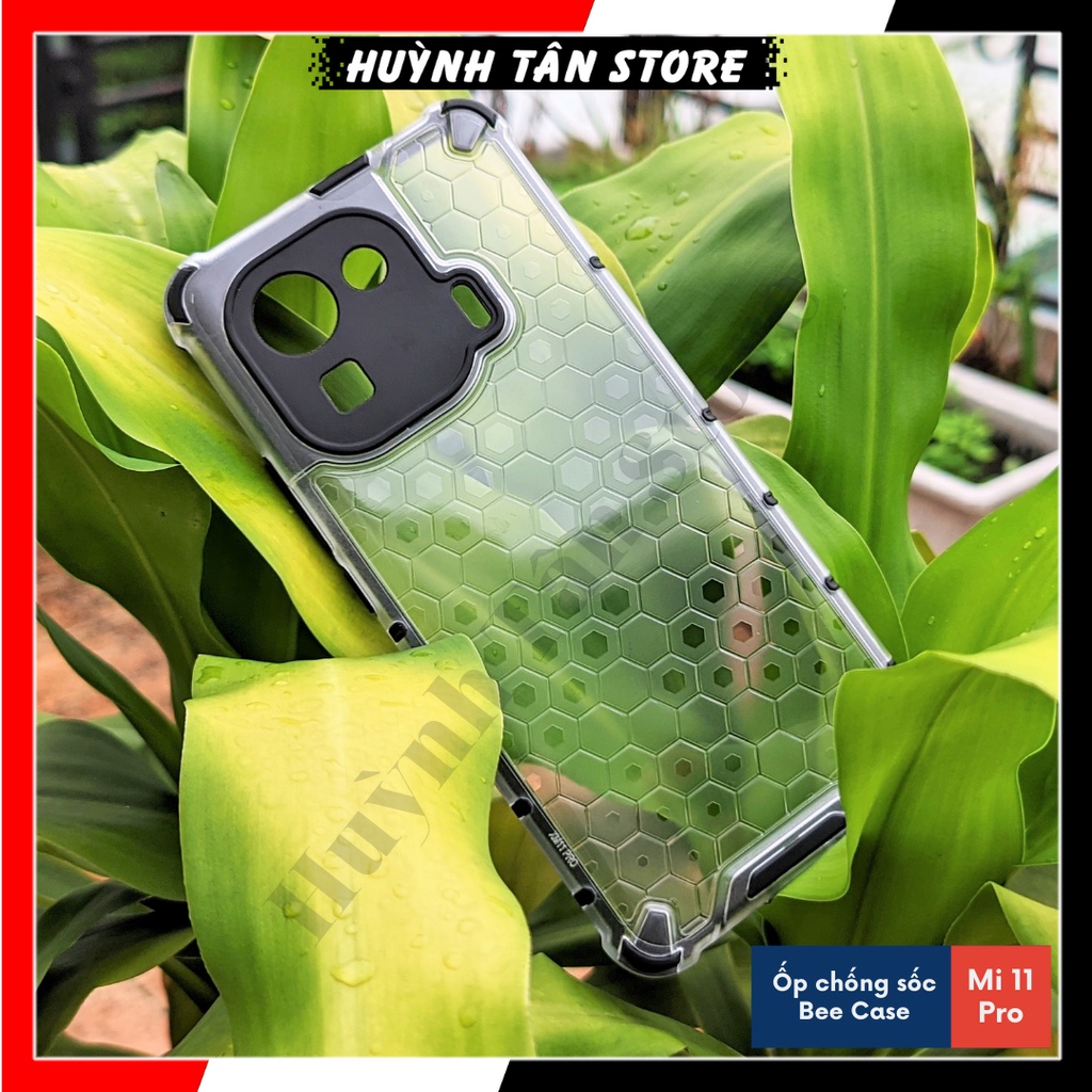 Ốp lưng xiaomi 11 pro bee case vân tổ ong chống va đập chống ố vàng bảo vệ camera phụ kiện huỳnh tân store