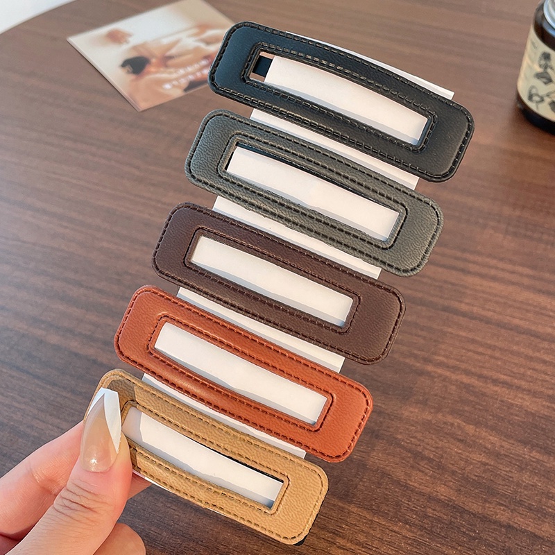 Kẹp tóc da PU phong cách Hàn Quốc độc đáo cho nữ