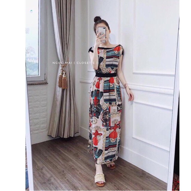 Đầm maxi thổ cẩm