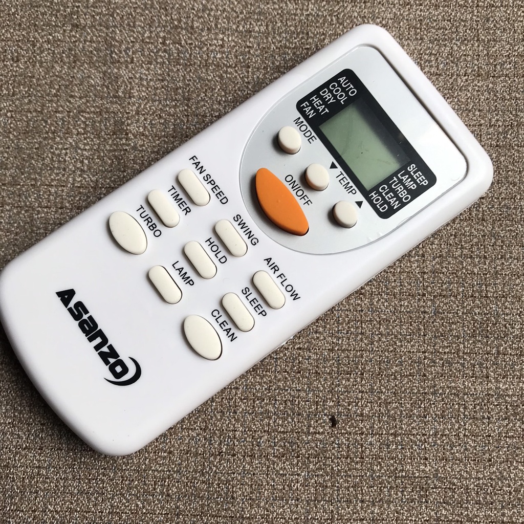 Remote Điều khiển điều hòa máy lạnh asanzo hình bán nguyệt hàng đẹp