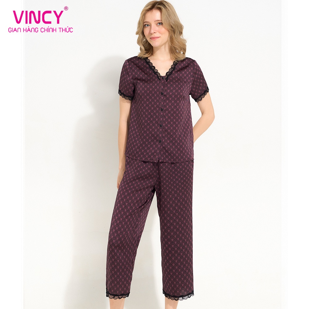Bộ Đồ Satin Lửng Nữ Vincy Thoáng Mát BLS040W11