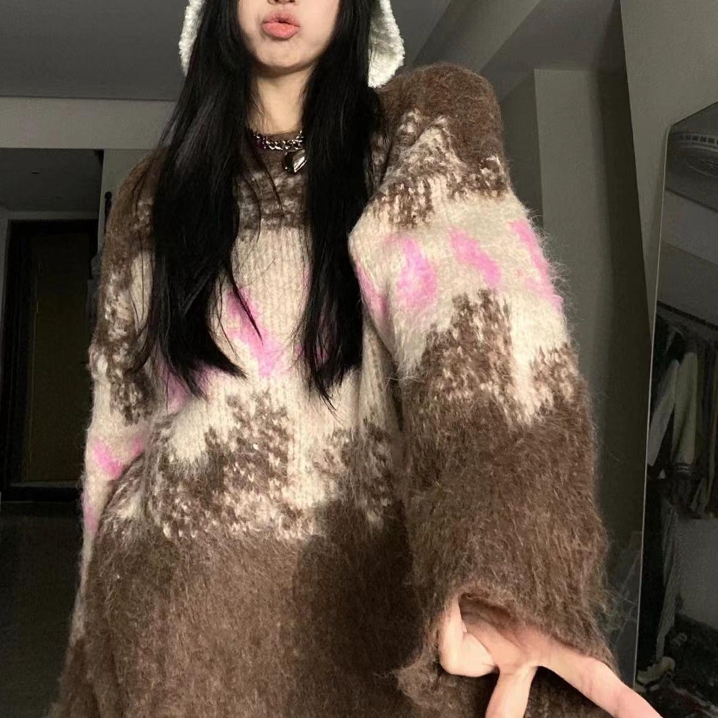 Áo Sweater Chui Đầu Dáng Rộng Phong Cách Mới Mùa Thu 2022