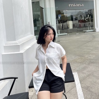 Áo Sơ Mi Nữ BIGSIZE Cổ Đức Cộc Tay (Size Từ 55kg - 85kg)