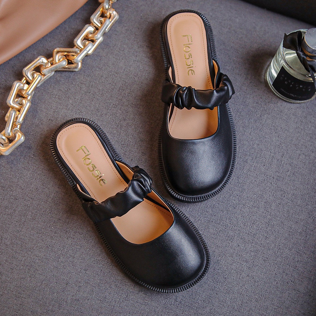 Giày sục quai chun tiểu thư, dễ thương - Giày nữ da cao cấp phong cách Ulzang, công chúa bánh bèo