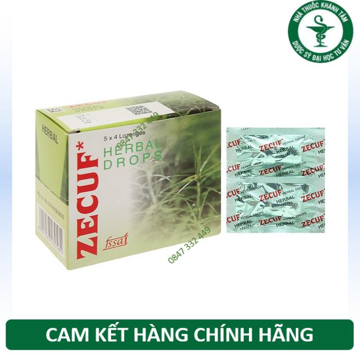 [Hỏa Tốc Thủ Đức] Kẹo ngậm Zecuf Herbal Drops Xanh