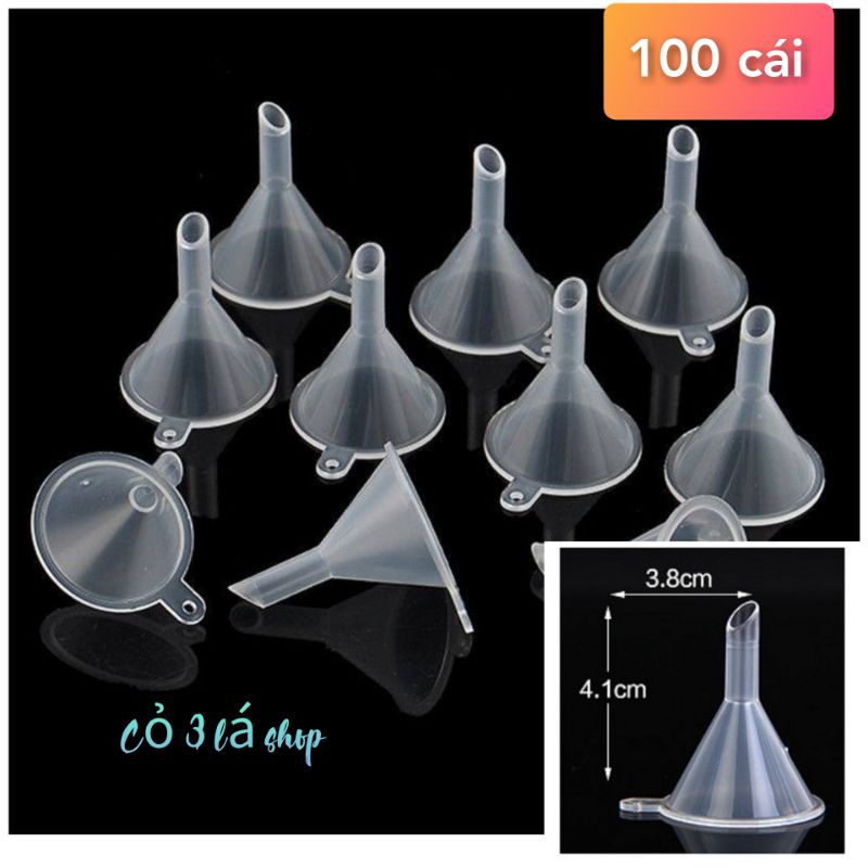 set 100 phễu mini hoặc 100 ống hút bóp nhỏ giọt 3ml chiết rót dung dịch mỹ phẩm