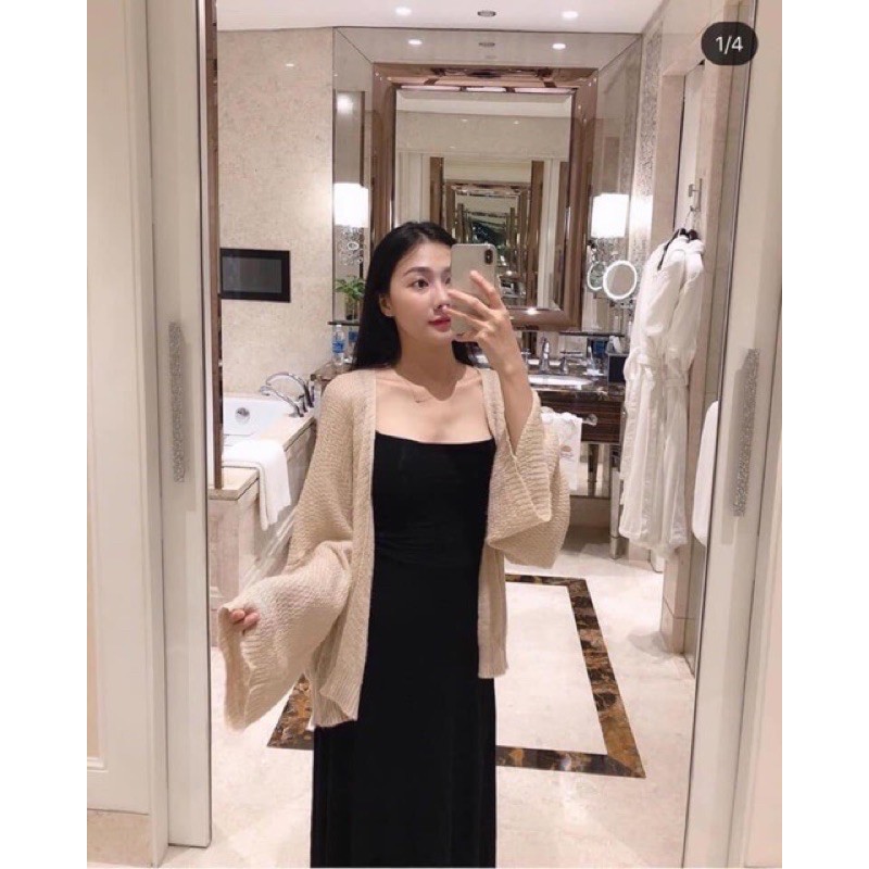 [Ảnh thật/Video]Áo Khoác Cardigan Len Dệt Kim, Áo Khoác Nữ Cardigan Mỏng Sexy | BigBuy360 - bigbuy360.vn