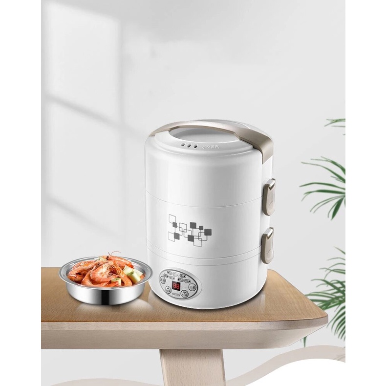 Hộp cơm cắm điện 3 tầng Yoice, 2.0 lít, hâm nóng và giữ nhiệt, dùng cho văn phòng, inox 304 cao cấp, dùng cho văn phòng