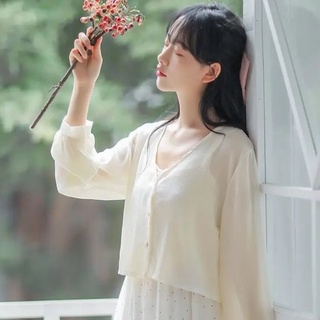 Áo Khoác Cardigan Mỏng Tay Dài Chống Nắng Thời Trang Mùa Hè Cho Nữ