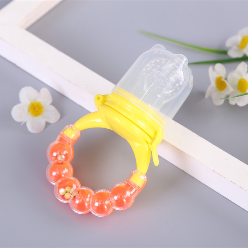 &lt; Hàng Có Sẵn &gt; Núm Ti Giả Có Chuông Cho Bé Sơ Sinh Bé Cắn Thức Ăn Rau Củ Quả