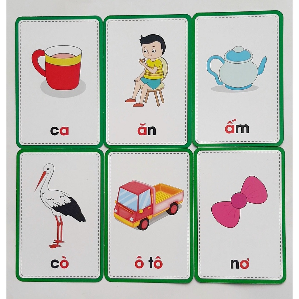 Bộ thẻ Flash card chữ cái chữ ghép cho bé