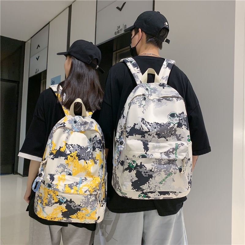 Balo đi học in hình phi hành gia thời trang Hàn Quốc tùy chọn màu sắc cho nam và nữ