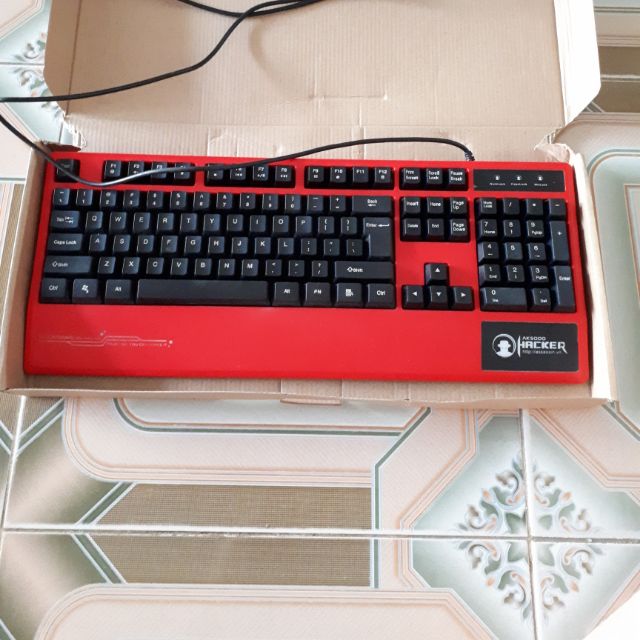 Bàn phím Hacker Assassin AK5000 Đỏ( hàng thanh lí nghỉ tiệm net, chất lượng đảm bảo)