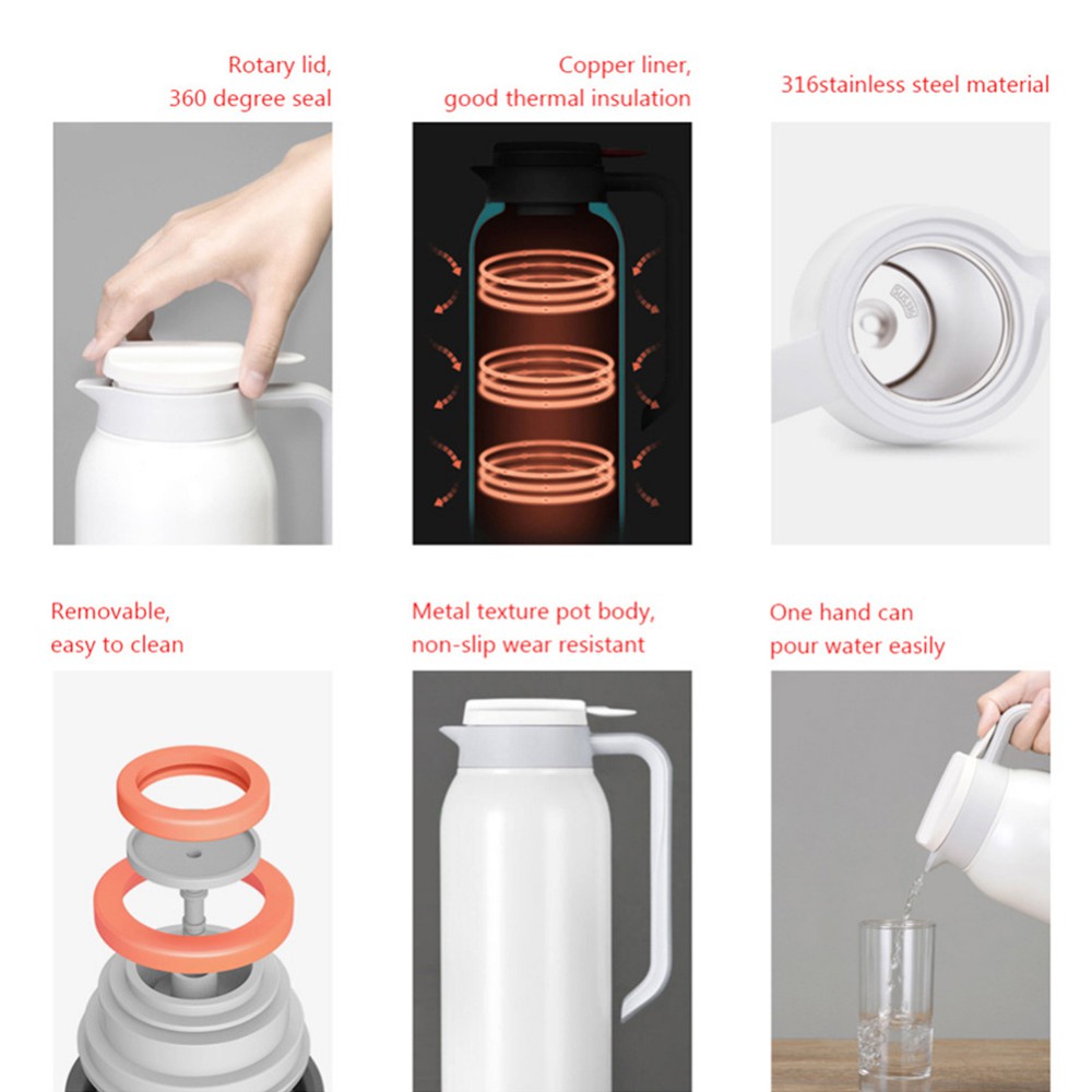 Bình Giữ Nhiệt Viomi 1,5L , 300ml và 460ml - Hàng Chính Hãng