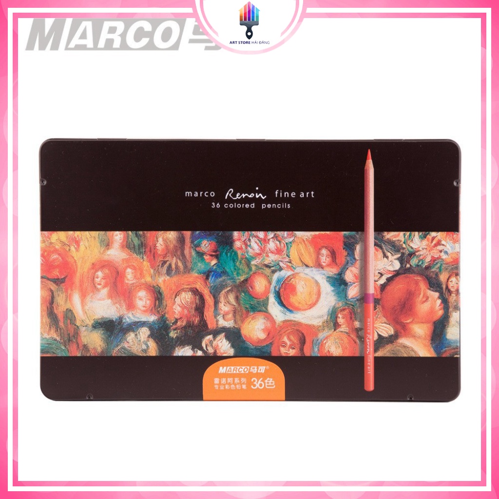 BỘ CHÌ MÀU KHÔ CAO CẤP MARCO RENOIR 36 MÀU -3100-36TN