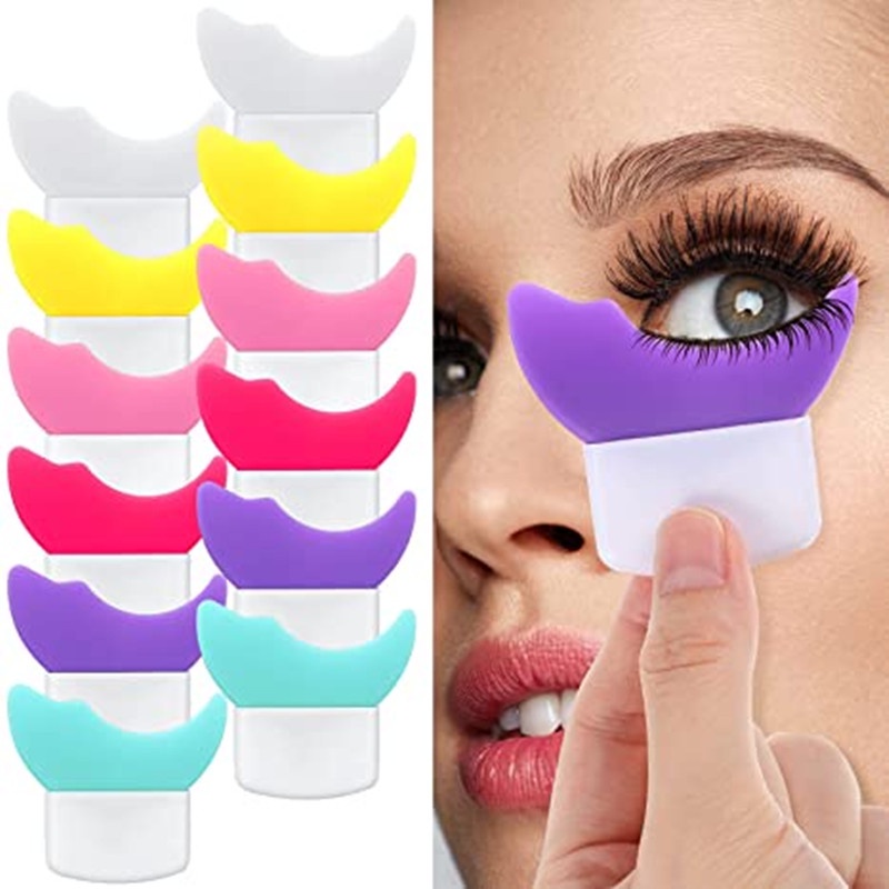 Khuôn Kẻ Mắt/Mascara Nhiều Màu Silicone Sáng Tạo Nhỏ Gọn Tiện Dụng
