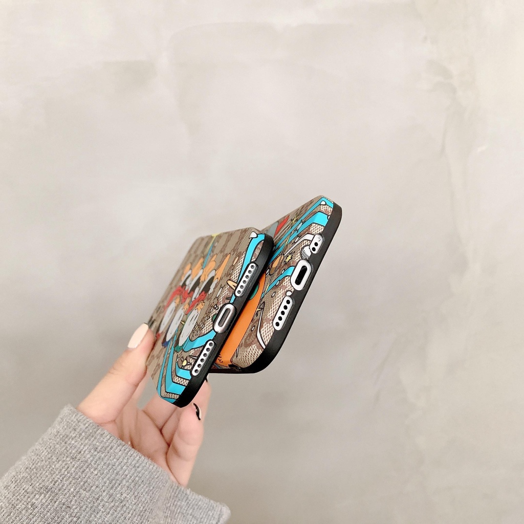 GUCCI DISNEY Ốp Điện Thoại In Hình Vịt Donald Sang Trọng Cho iphone 13 Pro Max i13 13pro 11 Pro Max i11 iX Xs XR 7 plus 8 plus Xs Max 12Pro 12 Pro Max