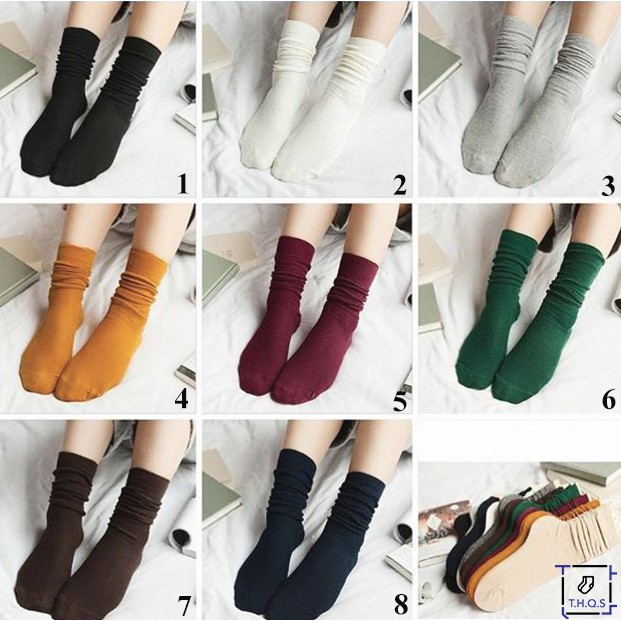 Tất len nhún hàn quốc