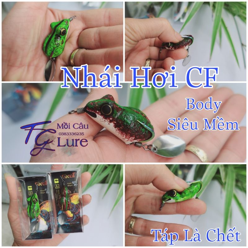 Mồi câu lure Nhái Hơi CF1 siêu nhậy - Body Siêu Mềm