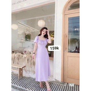 Đầm tím pastel ngọt ngào
