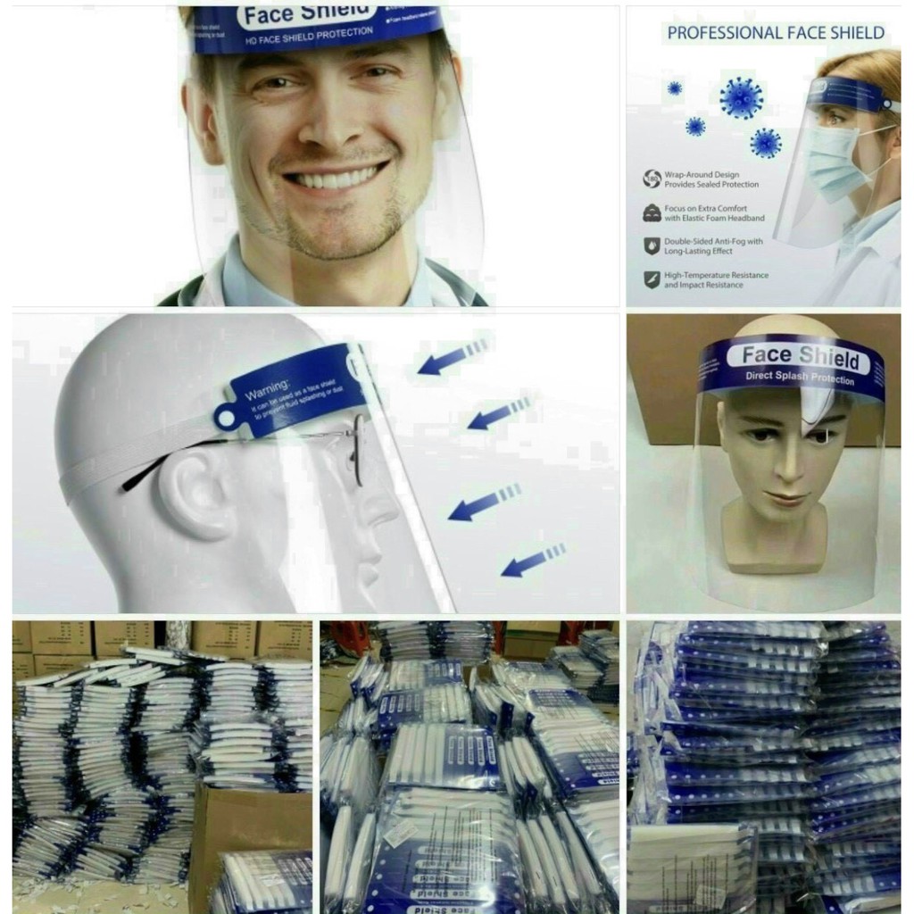 Tấm chắn chống giọt bắn trong suốt nhựa PVC - Kính chắn phòng dịch - Mặt nạ chống nước bọt - Mặt nạ chống dịch