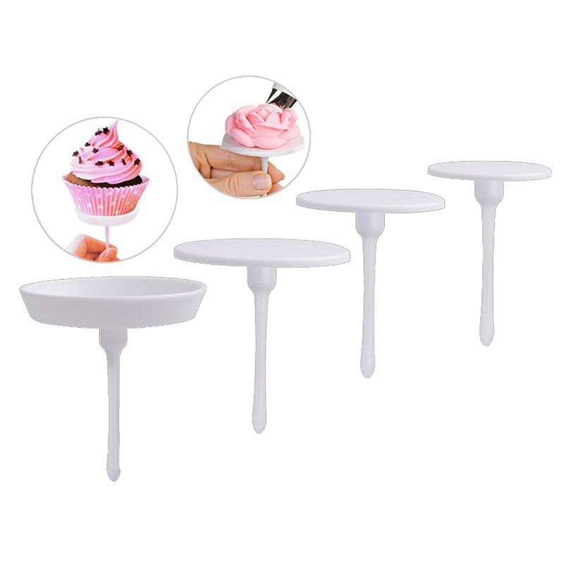 Set 4 Bàn xoay trang trí bánh Cupcake cầm tay