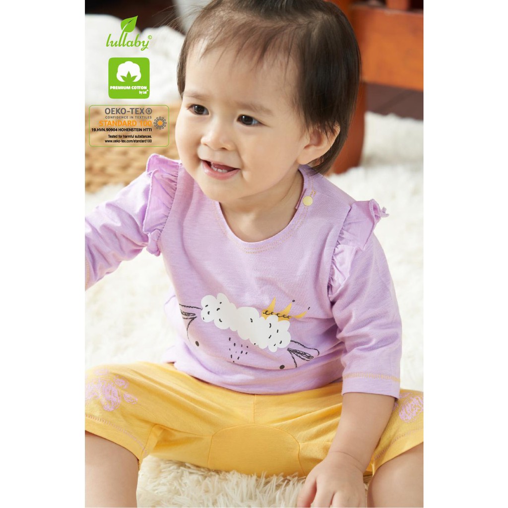 [Mã FASHIONT4FA2 giảm 10K đơn 50K] Bộ quần áo tay lỡ Lullaby, bộ cotton bé trai, bé gái cao cấp