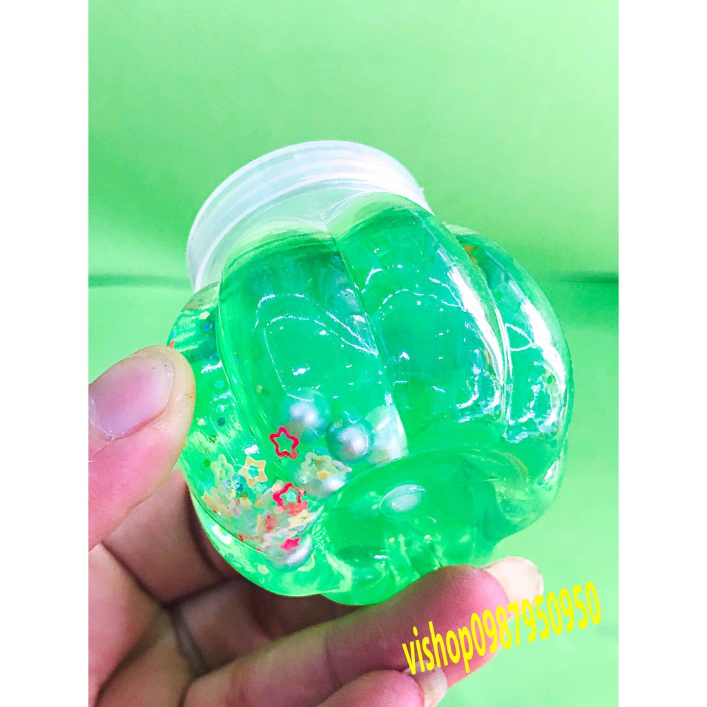  slime bí ngô ngọc trai - dạng mềm dẻo mã QBK98 Ssp16