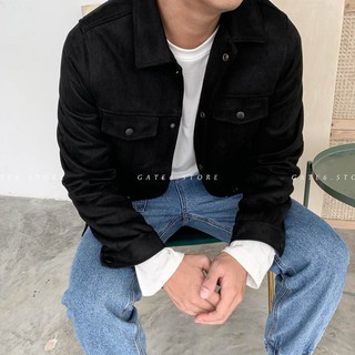 Áo Khoác MR da lộn cổ bẻ 030