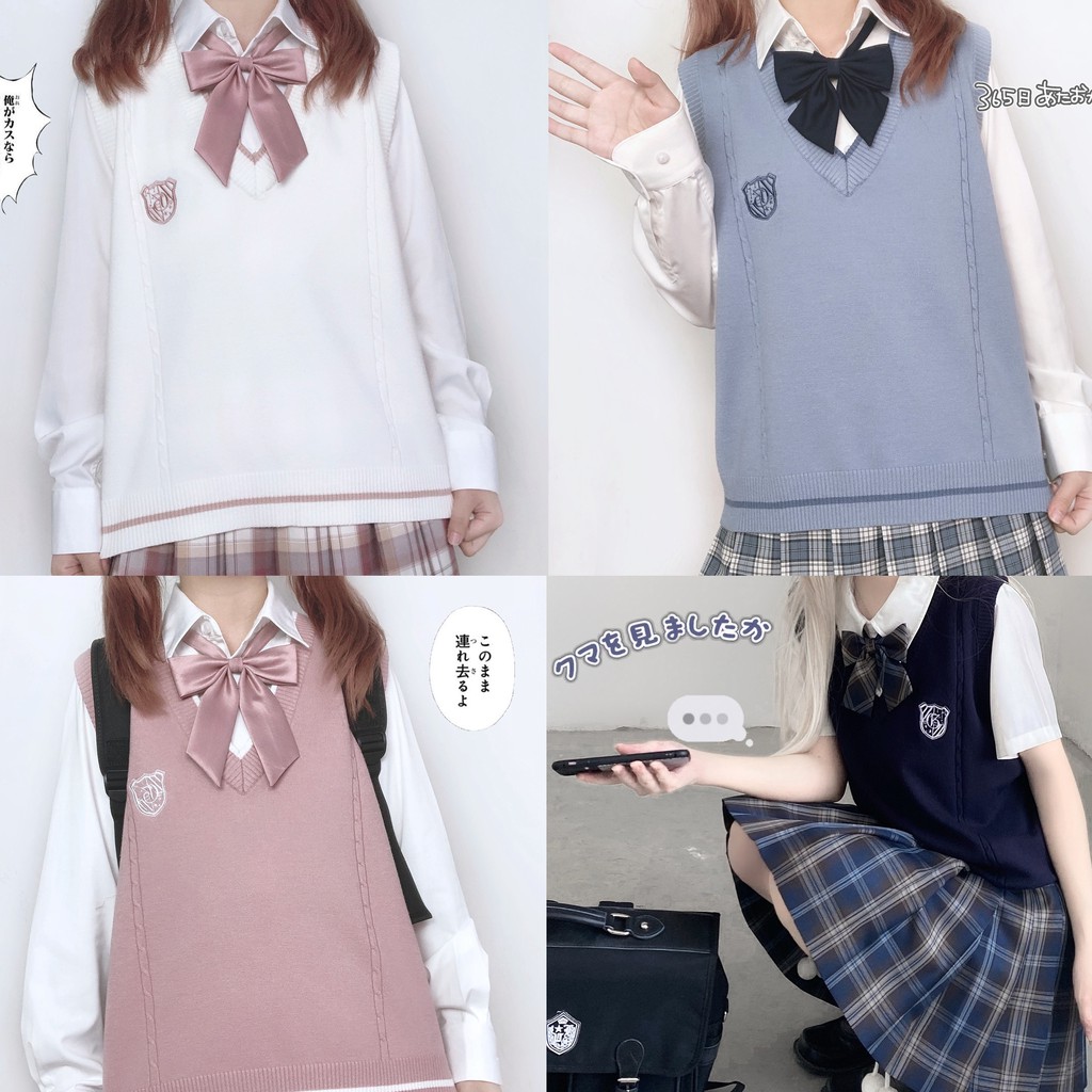 [Sẵn] [Chính hãng] Áo len Gile thêu huy hiệu - đồng phục jk Nhật Bản cao cấp nhà Dory | BigBuy360 - bigbuy360.vn