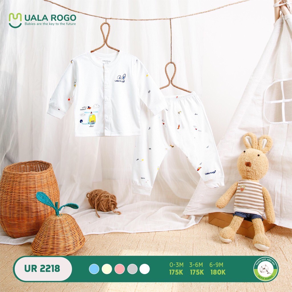 Uala Rogo - Bộ cài thẳng dài petit họa tiết 2218