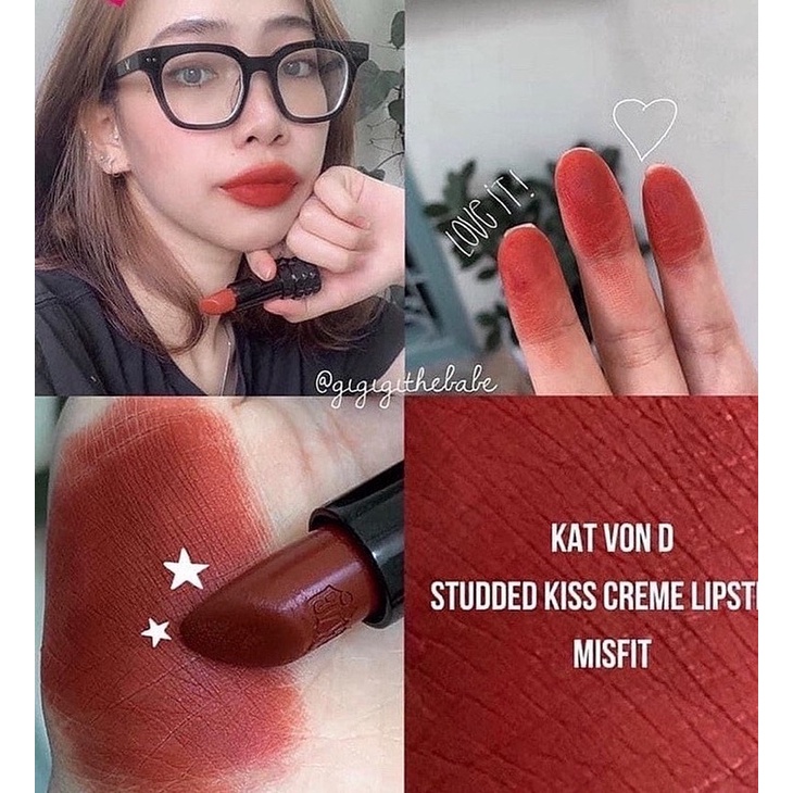 AUTH - OFF 50% SON SÁP MỊN KAT VON D STUDDED KISS MÀU LOLITA2, DOUBLE DARE, MISFIT