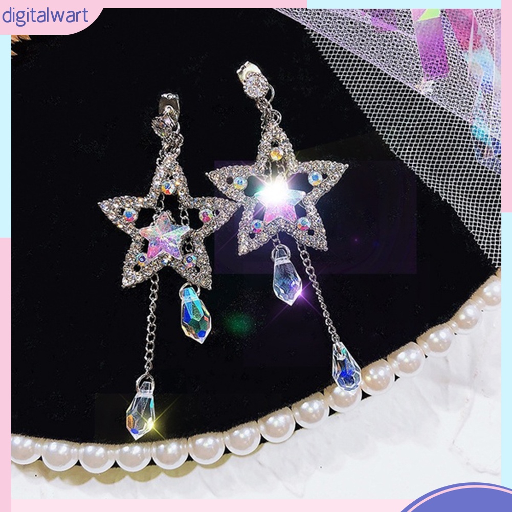 Khuyên tai ngôi sao đính đá lấp lánh