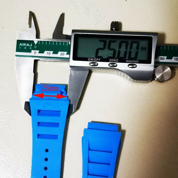 Dây đồng hồ cao su, Richard Mille, Chốt ngang 28mm, lắp cho đồng hồ nam richard miller size 43mm - donghokinhmat168