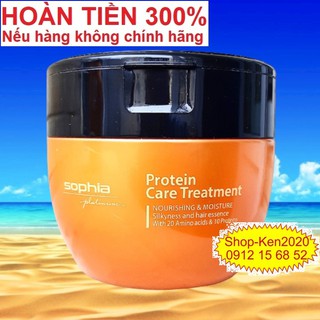Kem hấp Sophia Platinum Protein Care Treatment 450ml siêu phục hồi và dưỡng tóc