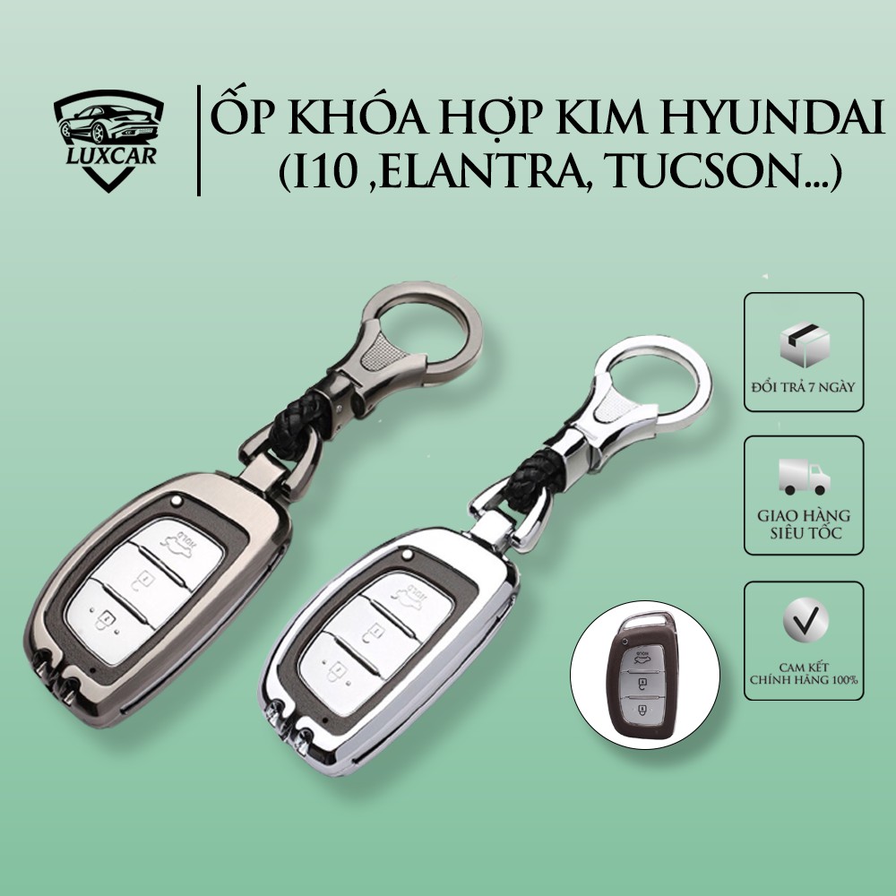 Ốp Khóa Hợp Kim HYUNDAI 02 Cao Cấp LUXCAR Cho Xe HUYNDAI (I10, ELANTRA, TUCSON...)