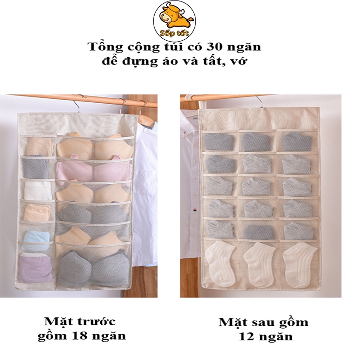 Túi treo đồ lót và tất hai mặt tiện lợi GD59