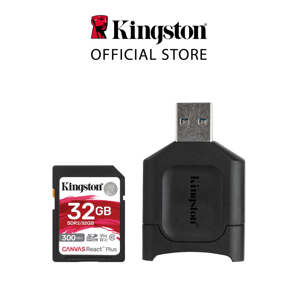 Thẻ Nhớ SD Kingston Canvas React Plus V90 32GB 300mbs/260mbs cho camera quay phim chuyên nghiệp 4K/8K MLPR2/32GB | BigBuy360 - bigbuy360.vn