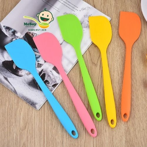 Phới (Spatula) trộn bột, phới dẹt silicon , muôi lật thức ăn