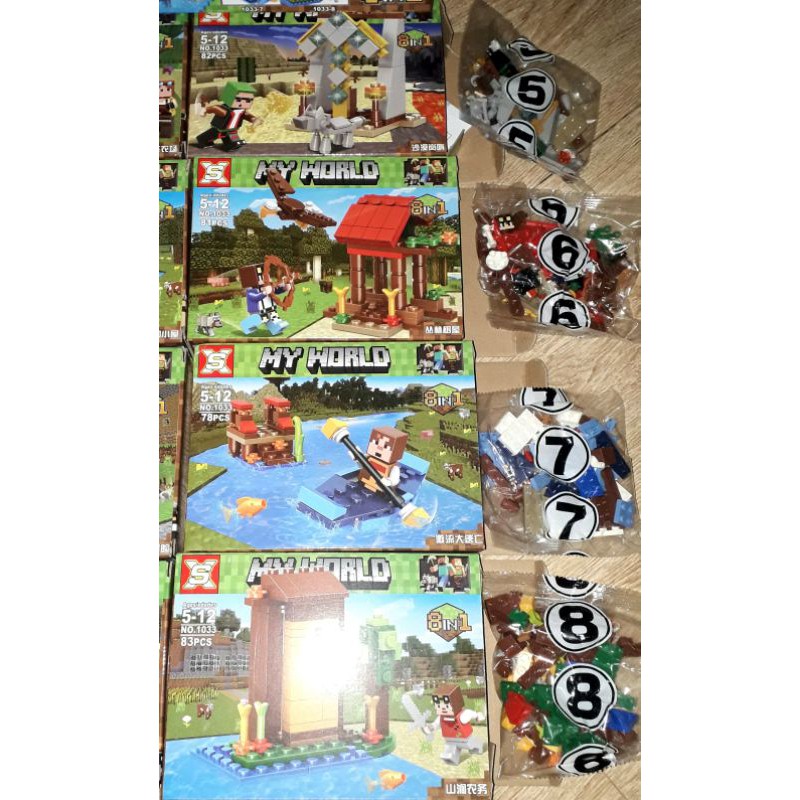 Lắp ráp 1 hộp LegoMinecraff My Word 1033 có nhiều chi tiết bằng nhựa ABS rất đẹp