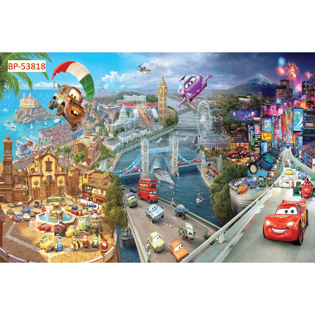 Tranh 3D Dán Tường Phòng Trẻ Em Nhiều Chủ Đề HOẠT HÌNH HIỆN ĐẠI ĐÁNG YÊU