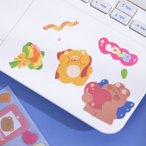 Ông Giấy có giới hạn thời gian mua 1 cái phim hoạt hình dễ thương PET không thấm nước dán tài khoản ngẫu nhiên cắt dán tài khoản sáng tạo DIY trang trí nhãn dán