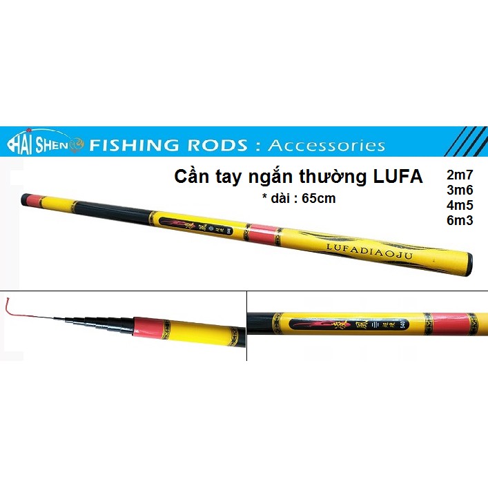 CẦN CÂU TAY NGẮN THƯỜNG LUFA