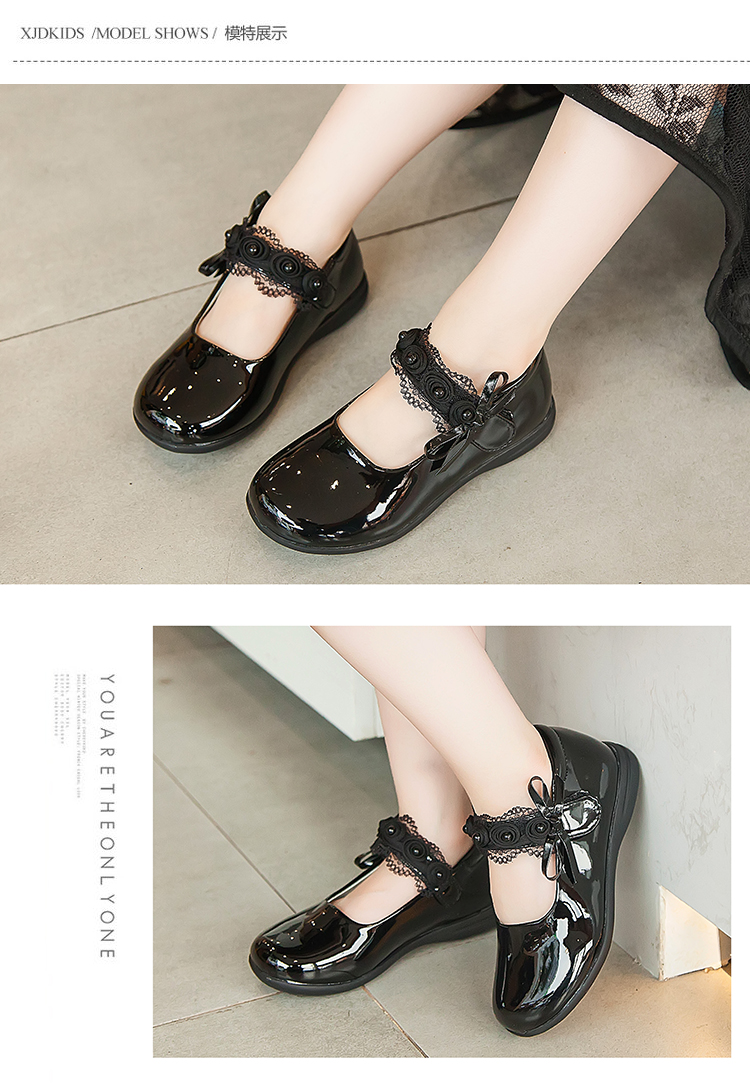 Spring and Autumn Women's Shoes Square Shoes Korean Version of Chinese Bow Student Shoes Big Princess Shoes China Timesheet Shoes