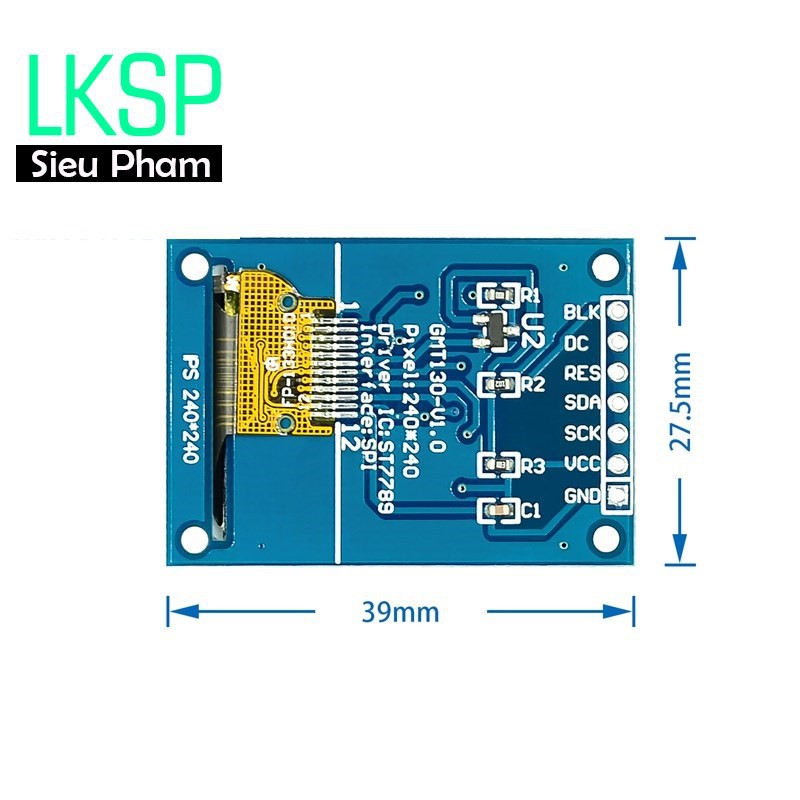 Màn Hình 65K Màu 1.3 Inch OLED 140x240 Pixel Giao Tiếp SPI ST7789 | BigBuy360 - bigbuy360.vn